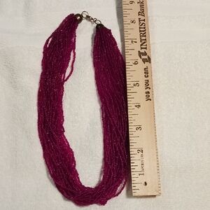 Elegant Red Hand Strong Beaded Necklace